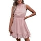 thumbnail image 2 of VISgogo Mini vestido para mujer, elegante, sin mangas, cuello alto, sólido, verano, casual, citas, vestido de una línea VISgogo moda, 2 of 7