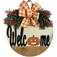 thumbnail image 1 of Bienvenida De Halloween Para Decoración De Puerta Delantera, Colgador De Puerta De Madera Rústica De 12 , Letreros Colgantes Para Puerta Delantera Para Decoración De Casa De Campo Cateissary HA041329-03, 1 of 6
