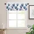 thumbnail image 7 of Blue Tulip Kitchen Curtains and Valances Set, Minimalist Modern Flower Plant Art Rod Pocket Window Valance 18 Inch Window Curtain Panels for Living Room Bedroom Laundry, 27.5x24in, 3 Pieces, 7 of 7