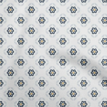 oneOone Polyester Spandex Blue Fabric Block Sewing Craft Projects Fabric Prints By Yard 56 Inch Wide-8C