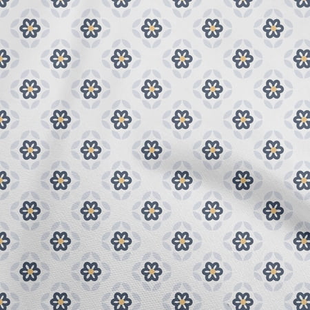 oneOone Cotton Poplin Blue Fabric Block Quilting Supplies Print Sewing Fabric By The Yard 56 Inch Wide-8E