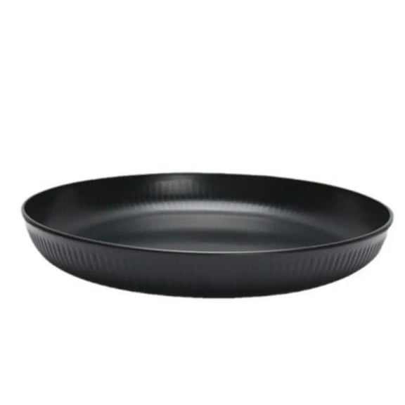 Black plastic cutlery set plates spitting dishes bowl cups cutlery for outdoor camping party