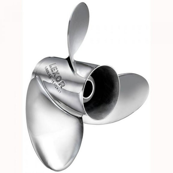 Solas 9571-155-17 Rubex L3 Stainless Steel 3-Blade Propeller - RH, 15.5" Diameter x 17" Pitch