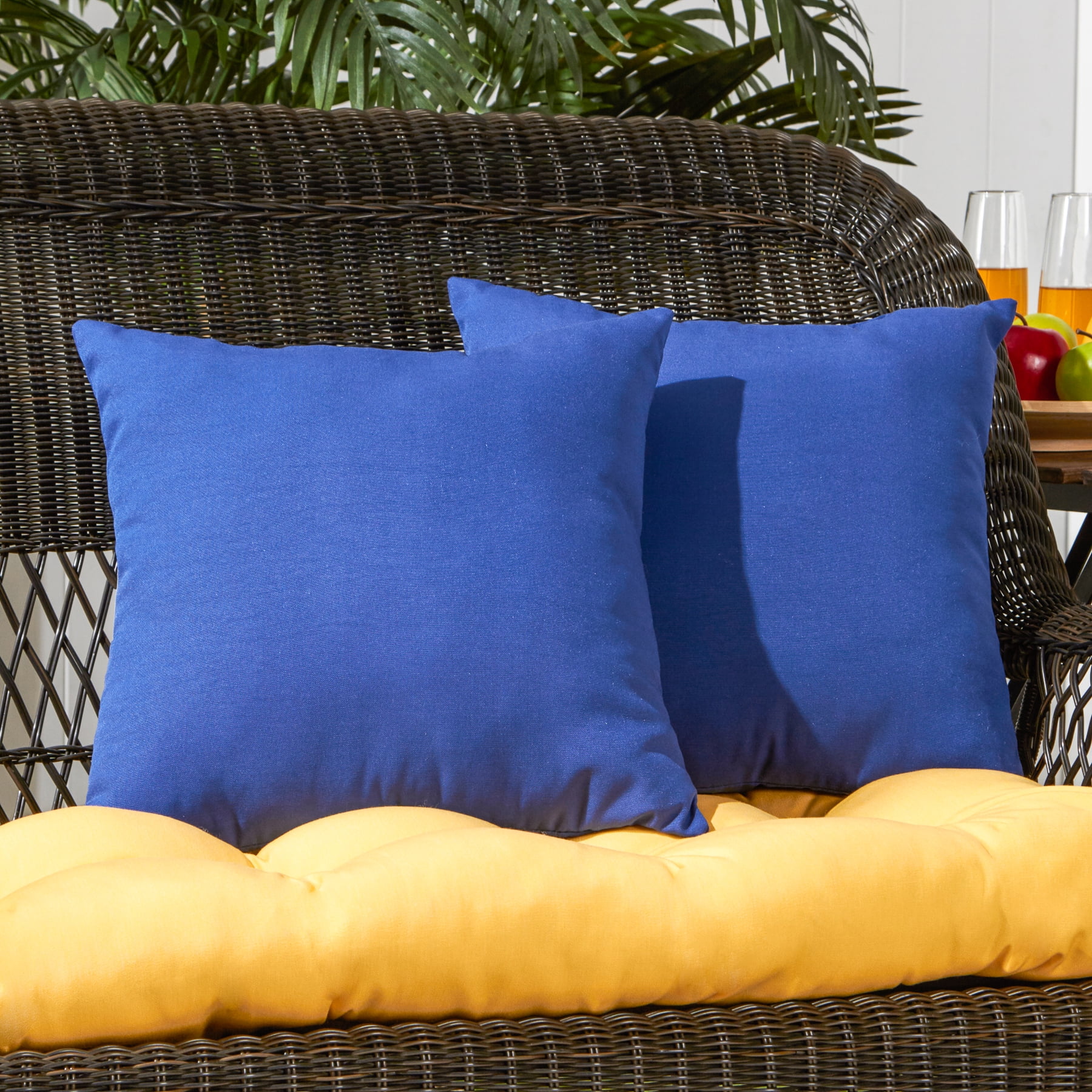 Marine Outdoor Square Throw Pillow (2pack)