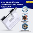 thumbnail image 4 of FJM SPSA80-KD D-Style High Security Padlock, Home Improvement Anti Theft Trailer Lock, Bike Lock, & Door Lock. Also for Outdoor Storage Shed, Includes Master Lock Set, Keyed Different, 3 1/8", 4 of 4
