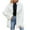 White, variant on Elainilye Fashion Womens Faux Fur Coat Ladies Warm Faux Furry Long Coat Jacket Winter Solid V-neck Outerwear,Gray