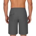 thumbnail image 7 of JUUYY Men's Casual Shorts Pull On Drawstring Elastic Waist Athletic Shorts Outdoor Lightweight Summer Loose Beach Shorts with Pockets Dark Gray XL, 7 of 7