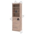 thumbnail image 4 of Bestar Pur 25W Storage Unit with 3 Drawers in rustic brown, 4 of 8