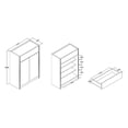 thumbnail image 3 of Baxton Studio Walker Meuble à Chaussures en Bois Finition Brun Foncé et Or, 3 of 11