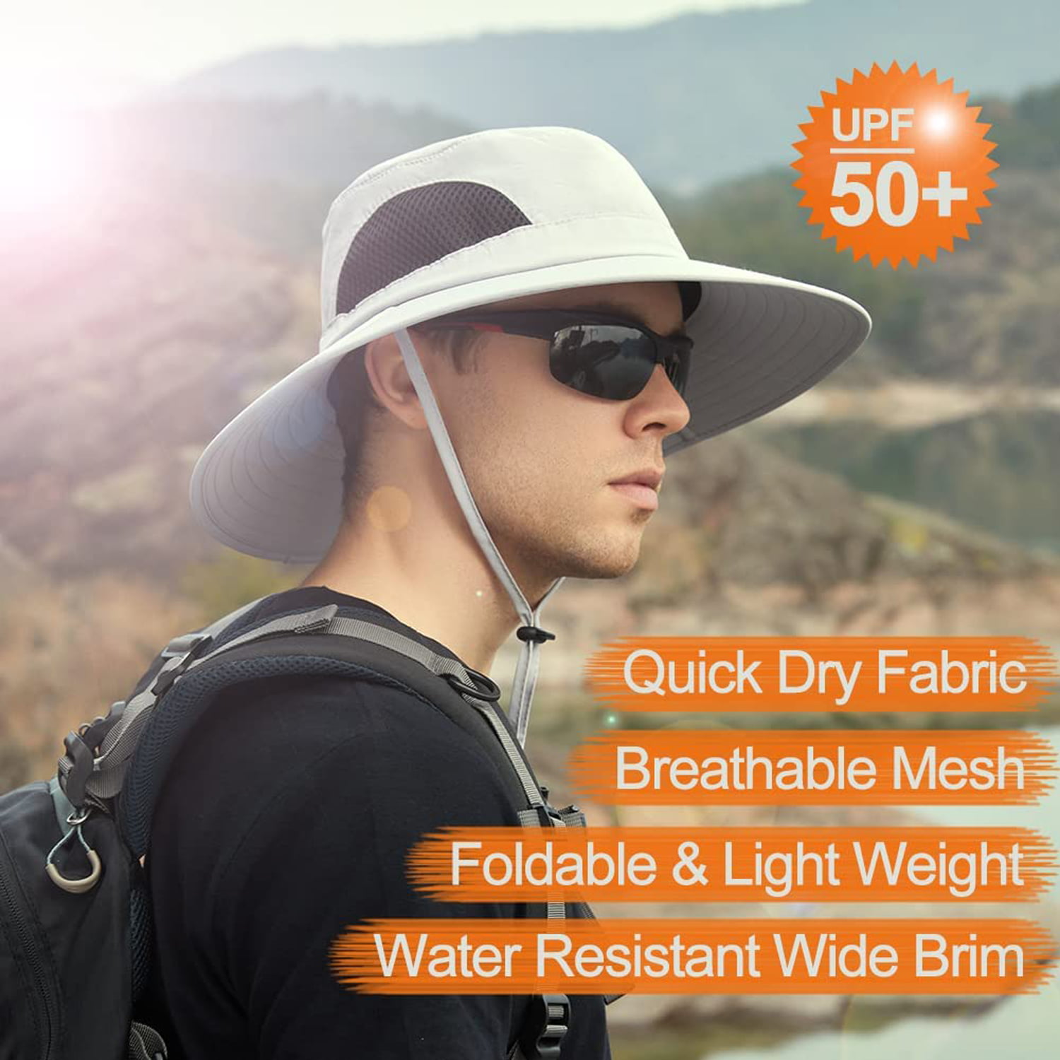 WarmthandFish Sireck Sun Hat For Men Women, Upf50+ Fishing Hat, Sun  Protection Hat, Wide Brim Safari Hat For Beach Hiking 