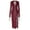 Claret, variant on Women Long Beach Swimming Dress See-Through Sheer Mesh Maxi Dress Aesthetic Side Split Bikinis Cover-ups