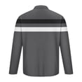 thumbnail image 5 of USNSM (S-5XL) Big and Tall Mens Shirts Long Sleeve Color Block T Shirt Spring and Autumn Lightweight Casual Golf Shirts Gray XXXL, 5 of 5