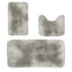 thumbnail image 2 of Juego de alfombras de baño de color mezclado oscuro, 3 unidades, alfombras para el baño de invierno, antideslizantes, suaves, absorbentes de agua, gruesas, lavables y fáciles de secar, 2 of 7