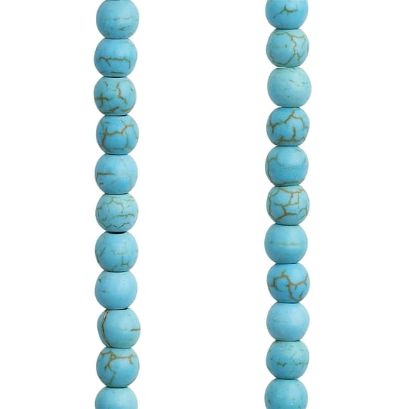 Turquoise Dyed Howlite Rondelle Beads - 4mm by Bead Landing