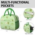 thumbnail image 6 of Lunch Bag Lunch Box for Women Reusable Insulated Lunch Bags,Water-Resistant Avocado Pattern Cooler Lunch Tote Bag, Large Capacity for Work Travel Picnic, 6 of 6