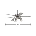 thumbnail image 7 of 52" Casa Vieja Retro Indoor Ceiling Fan with Light Kit LED Dimmable Remote Brushed Nickel Silver 5-Light for Living Room Kitchen Bedroom, 7 of 7