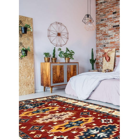 Tapis ECARPETGALLERY d'intérieur traditionnel 100 % laine pour entrée, chambre, salon et salle à manger
