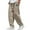 Khaki_001, variant on Sweatpants for Men Waffle Textured Elastic Waist Drawstring Wide Leg Lounge Pants Breathable Lightweight Relaxed Fit Sport Pants with Pockets Black XXL
