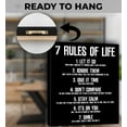 thumbnail image 3 of HFDF 7 Rules of Life Motivational Poster - Canvas 8x10inch Framed, 3 of 4