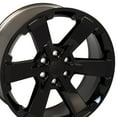 thumbnail image 5 of OE Wheels CV41B 22 Inch Rim Fits Silverado 1500 Rally Style 6x139.7 22x9 Gloss Black - Hollander 5662 (1), 5 of 5