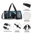 thumbnail image 4 of Fotbe Moon Wolf Warrior Bolsa Deportiva de Lona Plegable con Estampado, Bolsa de Gimnasio con Bolsillo Seco/Húmedo, Bolsa de Viaje Ultraligera de Gran Capacidad, 4 of 6