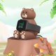 thumbnail image 5 of Soporte Cargador Inalámbrico Oso Silicona para Galaxy Watch4/4 Classic (marrón), 5 of 8