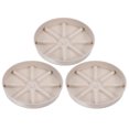 thumbnail image 1 of Platillos para macetas Uxcell de 6 pulgadas, paquete de 3, bandeja de goteo redonda de plástico para macetas, blanca, 1 of 1