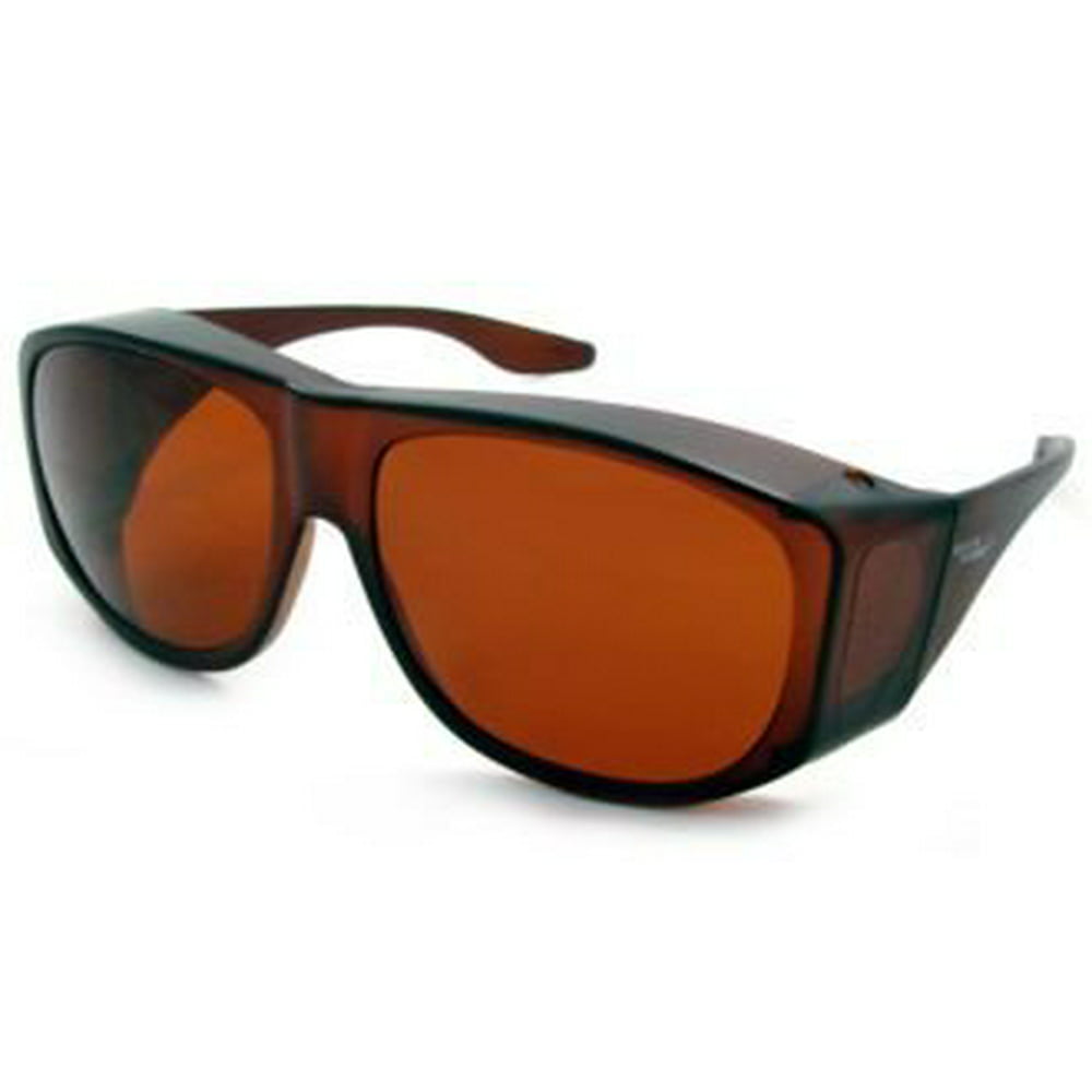 Solar Shield Fits-Over SS Polycarbonate II Amber Sunglasses, 50-15 ...