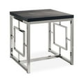 thumbnail image 2 of Home Square Square End Table in Black and Chrome Finish - Set of 2, 2 of 6