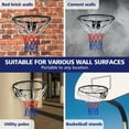 thumbnail image 7 of Basketball Rim, 18" Replacement Steel Rim Wall Mounted Basketball Goal Hoop with Net, Universal Professional Backboard Rims for Indoor Outdoor, Black, 7 of 7