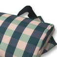 thumbnail image 2 of DOLITY 2X Lounge Chair Lunch Break Folding Wicker Chair Sponge Pillow Green Grid, 2 of 4