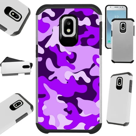 Fusion Guard Phone Case Cover For Samsung Galaxy J3 (2018) | J3 Orbit | J3 Achieve | Express Prime 3 (Purple Camo)