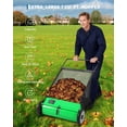 thumbnail image 2 of Push Lawn Sweeper 26" – 4 Spinning Brushes, Adjustable Height, 7 Cu.ft Bag, Steel Frame – Manual Yard Grass Leaf Collector for Lawns Gardens, 2 of 7