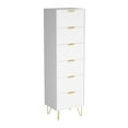 Woodpeckers Furniture And Mattress 6Drawer Lingerie Chest with Gold