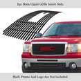 thumbnail image 3 of APS Compatible with GMC Sierra 1500 2007-2013 & 07-10 Sierra Denali New Body with Logo Show Main Upper Stainless Steel Black 8x6 Horizontal Billet Grille Insert G66474J, 3 of 7