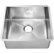 Pekoe 23 x 18-Inch Stainless Steel Undermount Single-Bowl Kitchen Sink, Stainless Steel