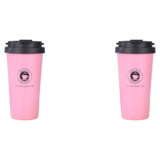 kurtrusly Reusable Thermal Cup Eco-Conscious Choice For Better Tomorrow Convenient pink 500ml 2Set