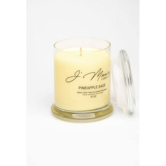 J' Maure Candle Co. Rock Glass Collection (Pineapple Sage)
