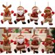thumbnail image 1 of Juego de 4 colgantes de tela para árbol de Navidad, colgantes para árbol de Navidad: Papá Noel/muñeco de nieve/alce/oso, decoraciones navideñas, decoraciones navideñas colgantes innovadoras Rojo Verde, 1 of 5