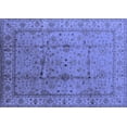 thumbnail image 1 of Ahgly Company Machine Washable Indoor Rectangle Oriental Blue Industrial Area Rugs, 5' x 7', 1 of 4