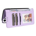 thumbnail image 6 of for Samsung Galaxy S21 Removable Wallet Case, Premium PU Leather Flip Cover with [RFID Blocking][ Detachable Card Holder][Stand Function][Wrist Strap] Shockproof Protectove Phone Cover,Purple, 6 of 10