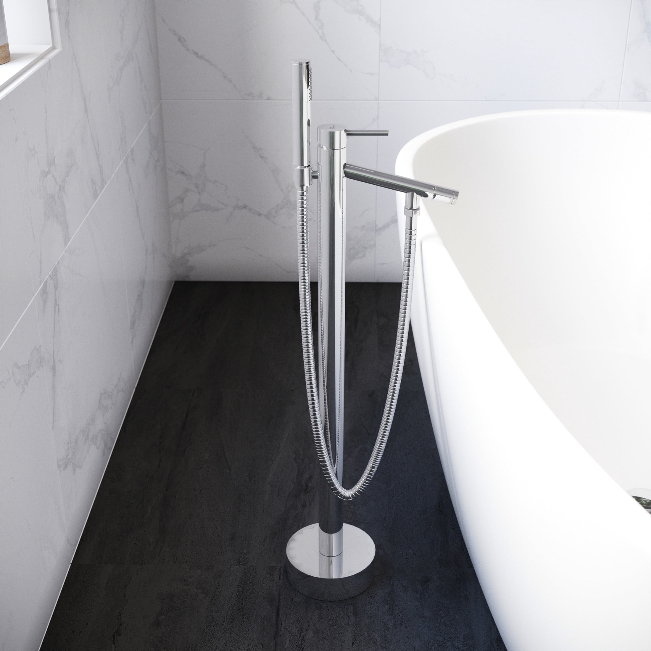 Nantes Freestanding Bathtub Faucet in Chrome