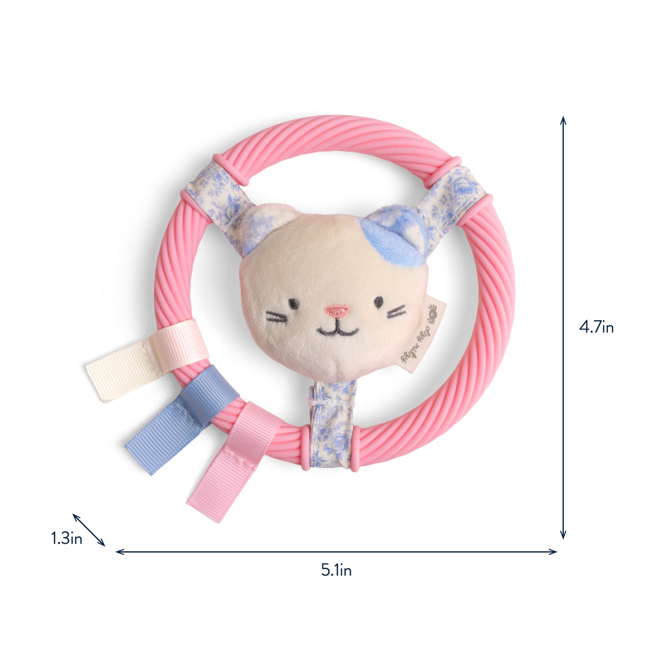 Itzy Ring Pal™ Teething ring with plush kitty
