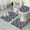 Navy Skull Pattern, variant on Black Star Planet Moon Pattern Bathroom Rugs Sets 3 Piece,Toilet Cover Set,Absorbent Non Slip Bathroom Mats Sets with U-Shaped Contour Rug Toilet Rug Set