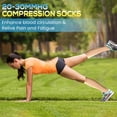 thumbnail image 5 of 6 Pairs Copper Compression Socks for Women & Men Circulation 15-20 mmhg - Better Blood Flow, Swelling, Best Support for Medical, Running, Nursing, 5 of 7