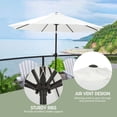 thumbnail image 5 of WestinTrends Paolo 9 Ft Outdoor Umbrella, Patio Shade Market Table Umbrella with Push Button Tilt and Easy Open Crank, White, 5 of 15