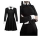 thumbnail image 4 of Conjunto de disfraces de Cosplay de Wednesday Addams, disfraces de fiesta de Carnaval de Halloween para niños adultos, 4 of 4