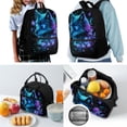 thumbnail image 2 of Jeiento Wolf Backpack for School Boys 3rd Grade with Lunch Box Bookbag and Lunch Bag Set 17in Elementary Schoolbag Lunch Bag Pencil Case Water Bottle Holder 4 in 1 Back Pack, 2 of 7