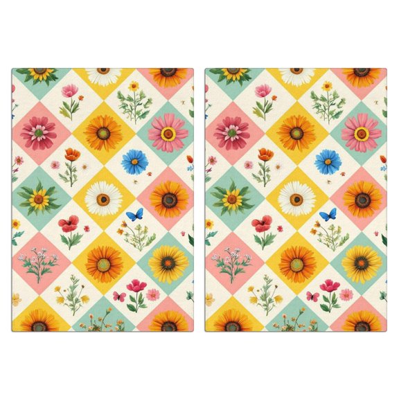 2 Pcs Funny Kitchen Towels,Pioneer Flower Microfiber Dish Towels,Kitchen Tea Towels,Kitchen Towel Set (18" X 26")
