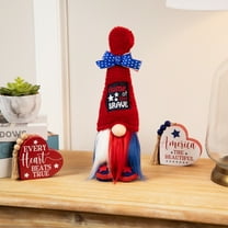 Home of the Brave Patriotic Gnome - 13" - Red and Blue